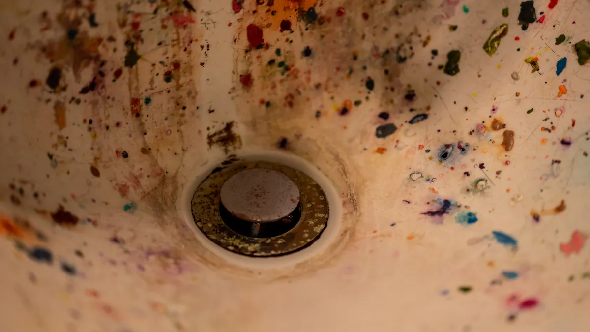 How to Unclog a Sink Drain Safely Dirty sink drain close-up