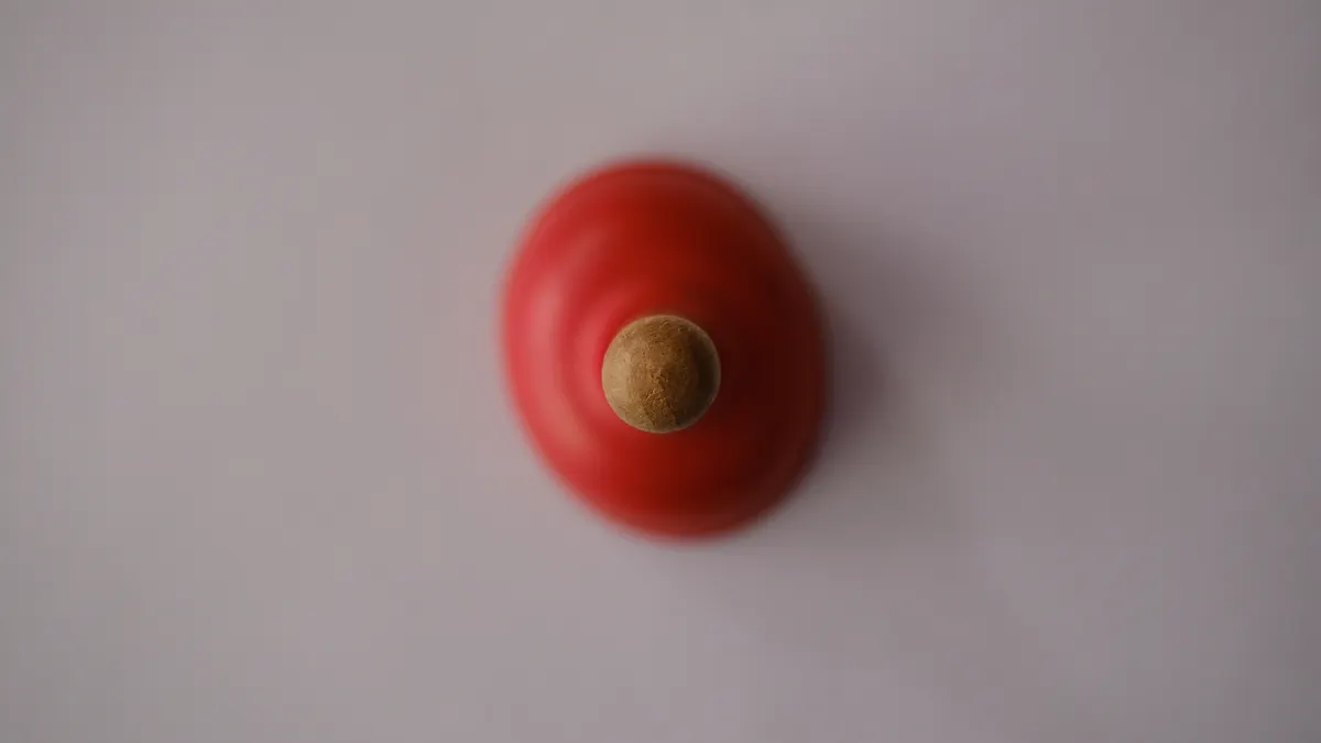 Red toilet plunger head